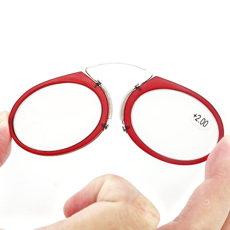 MINI gafas de lectura con Clip para teléfono, lentes portátiles para presbicia con funda, puente nasal, 1,0 a 3,5