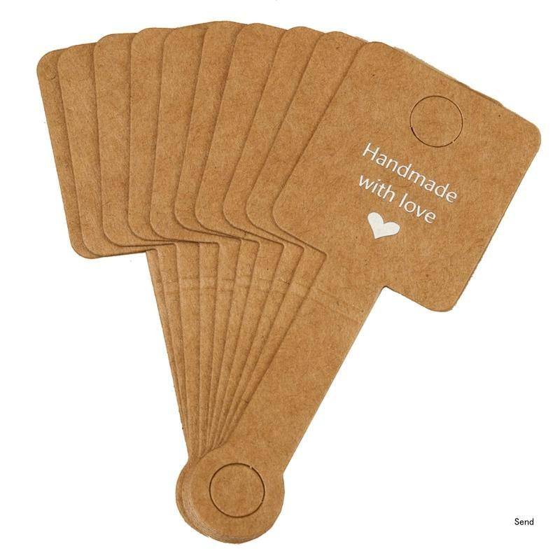 Упаковка из 50 самоклеящихся ювелирных складных карточек Многофункциональные портативные этикетки