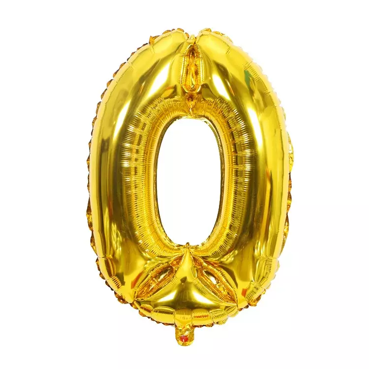 Grande hélio Digital Air Balloon para crianças, ouro, tira, folha, crianças, bebê, festa de aniversário, desenhos animados, chapéu, brinquedos, 32 ", 0-9