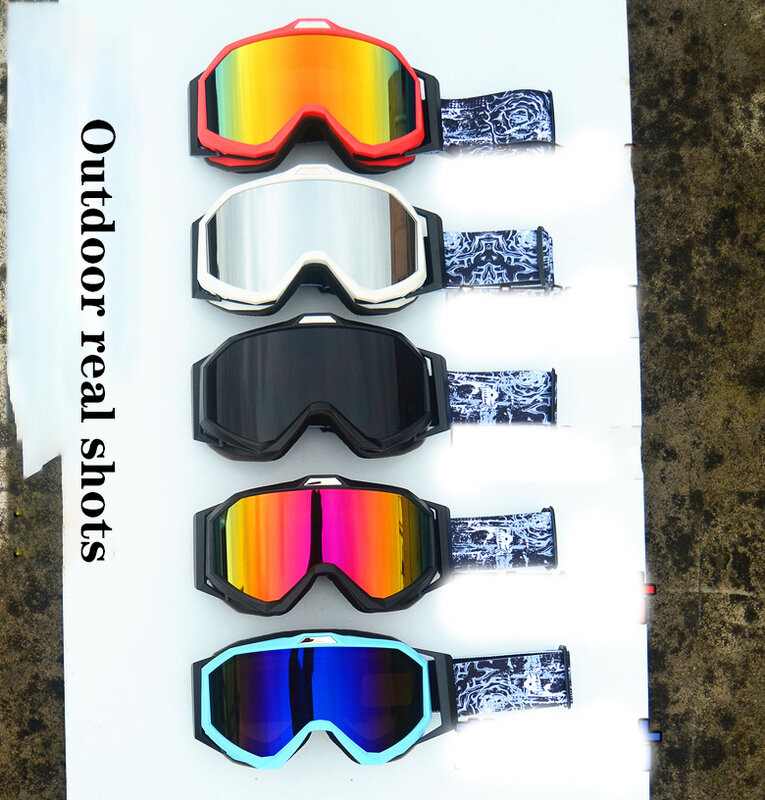 Skibril, Grote Cilindrische Bril, Off-Road Stijlbril, Kokos Bijziendheid Bril, Motorbril, Dubbellaags Anti-Mist