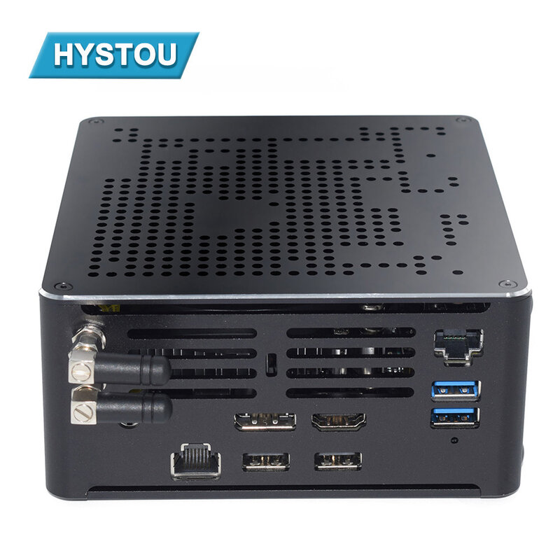 Hystou-Mini PC de jeu S210H, Intel UHD, 10e, DDR4, M.2, SSD, SATA, 1 To, WiFi, DP, ordinateur de bureau