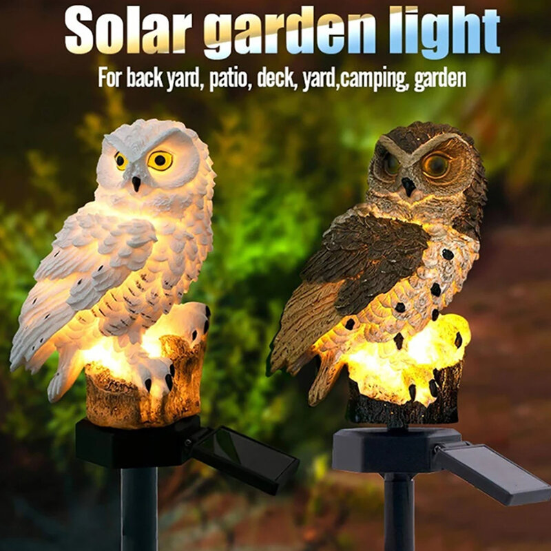 LED 태양열 정원 조명 안뜰, IP65 방수 지상 동물 조각상 장식, 마당 램프, 풍경 장식, 캠핑 랜턴