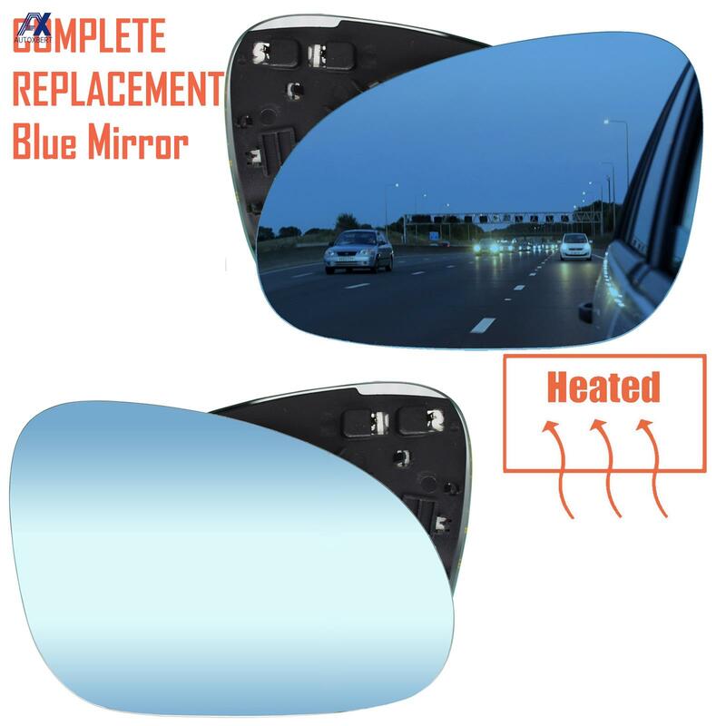 Espejo calefactado lateral izquierdo y derecho, cristal azul LH RH, lente de repuesto 3C0857521 3C0857522 para VW Golf 5 MK5 Jetta Passat B6 2006-2009