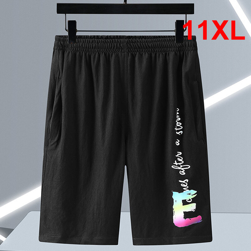 Summer Cool Shorts Men Plus Size 10XL 11XL Shorts Fashion Casual Running Short Pants Male Elastic Waist Bottom Big Size 11XL