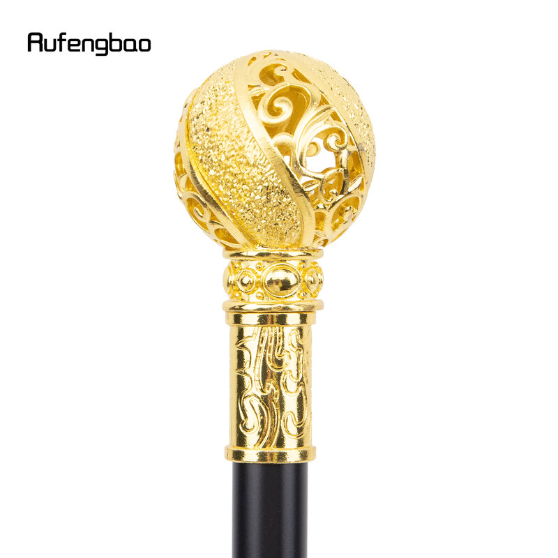 Goldene Blume Ball Walking Cane Mode dekorative Gehstock Gentleman elegante Cosplay Cane Knob Crosier 94cm