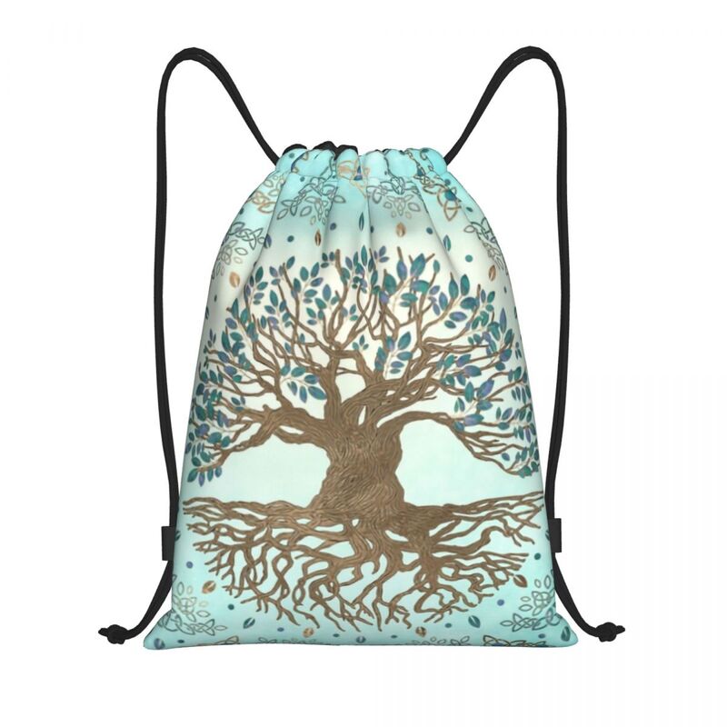 Tree Of Life Drawstring Bags Men Women Portable Gym Sports Sackpack Vikings Yggdrasil Training Storage Backpacks