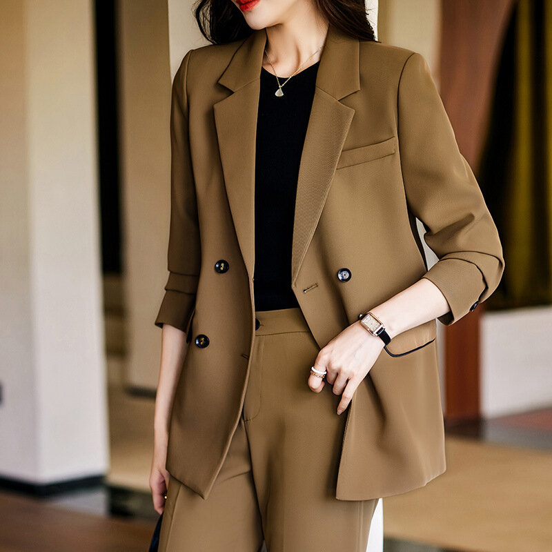 Black Suit Jacket for Women Spring and Autumn 2023 New Casual Design Sense Niche Temperament Fashion Loose Small Suit