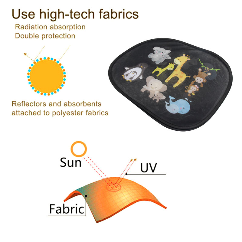 Stiker statis PVC adsorpsi tabir surya mobil versi isolasi dari kerai dapat dicetak LOGO kaca depan payung kerai