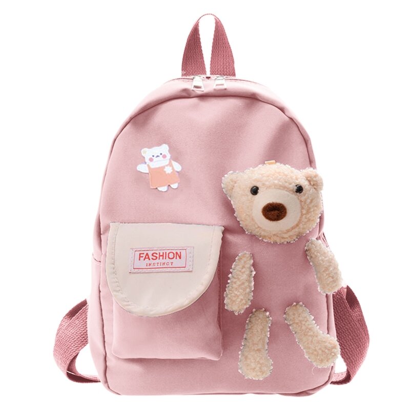 Школьный рюкзак для девочек и мальчиков, милый детский портфель с мультипликационным медведем и игрушками, Детские рюкзаки для учебников, Прямая поставка