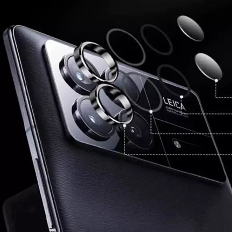 Metal Lens Ring Protector Glass para Xiaomi, Camera Lens Screen Protector, Tampa traseira, X6 Pro, 5G