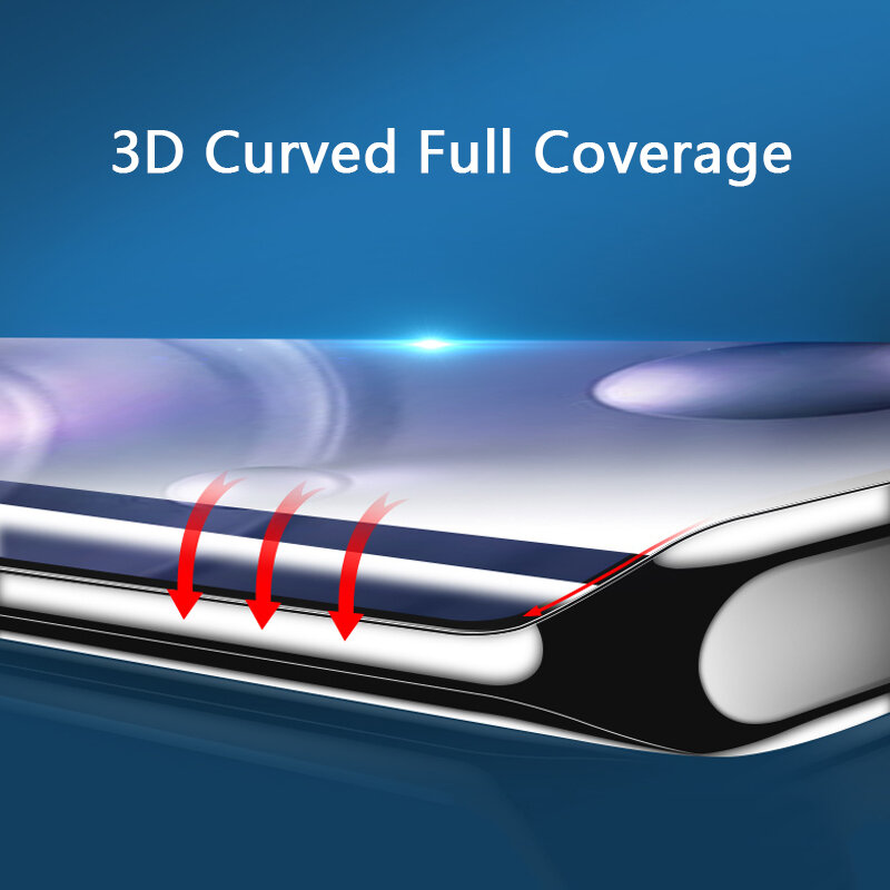 2 pçs curvado vidro temperado para vivo iqoo 10 pro 6.78 "limpar cobertura completa anti impressão digital scratch protetor de tela película protetora
