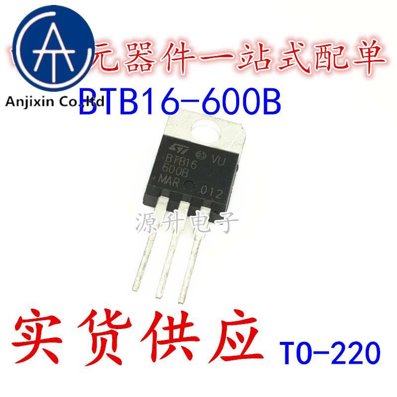 20 piezas-tiristor bidireccional BTB16, nuevo BTB16-600B original, TO-100%, 16A, 220 V, 600