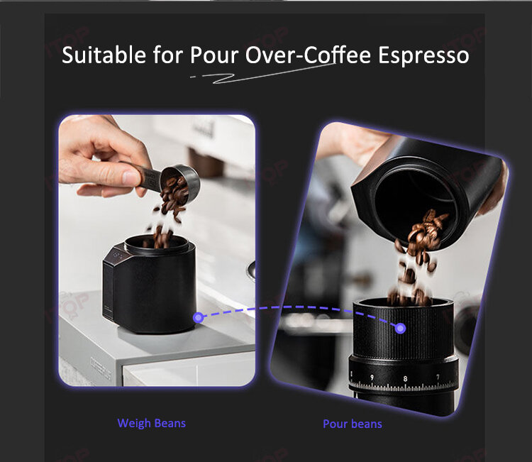 ITOP DCS w skali proszku kawa mielona pojemnik na kubek do ważenia z waga elektroniczna kawa mielona miseczką z dokładnością 0.1g
