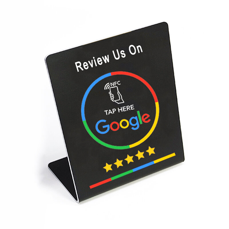 Soporte de tarjeta NFC para Google Review, soporte de pantalla de mesa, soporte de tarjeta NFC para Google Review