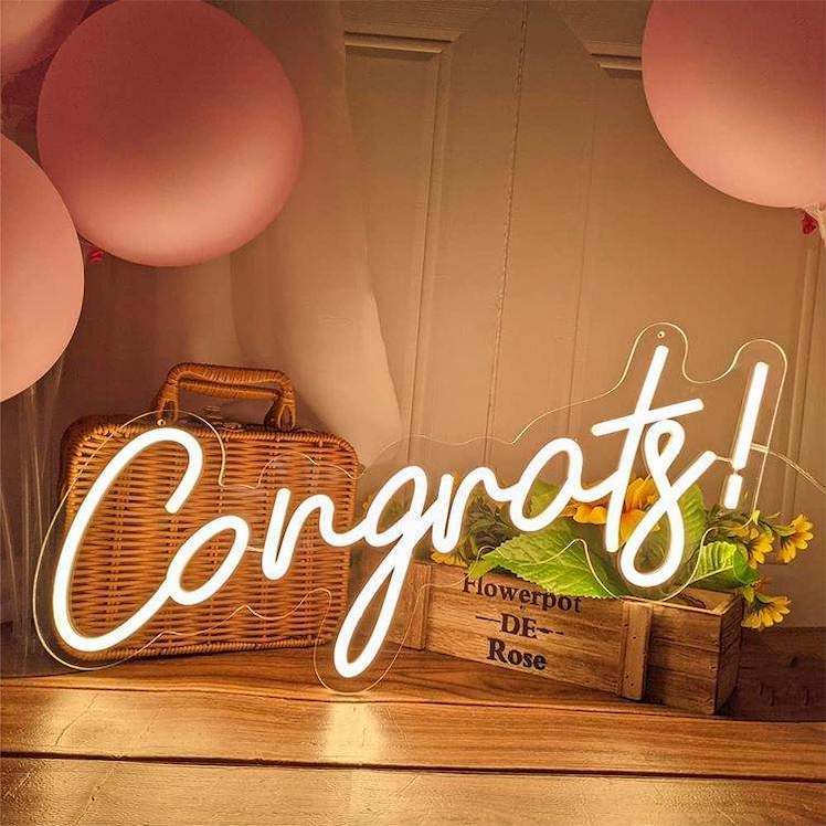 Custom Congrats Neon Sign Light Graduation Party Kids Gift decorative neon light up sign for celebration party event