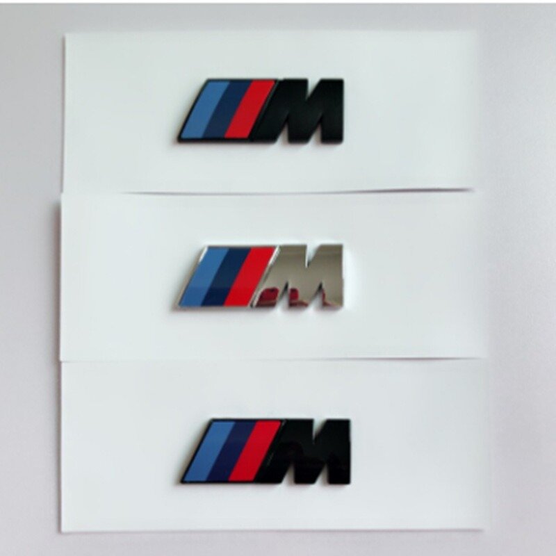 2PCS BMW Side LOGO M LOGO Fender Emblem Badge 1 3 5 7 Series X1 X3 X5 X6m M Sports Sticker Car Accessories Sticker Styling