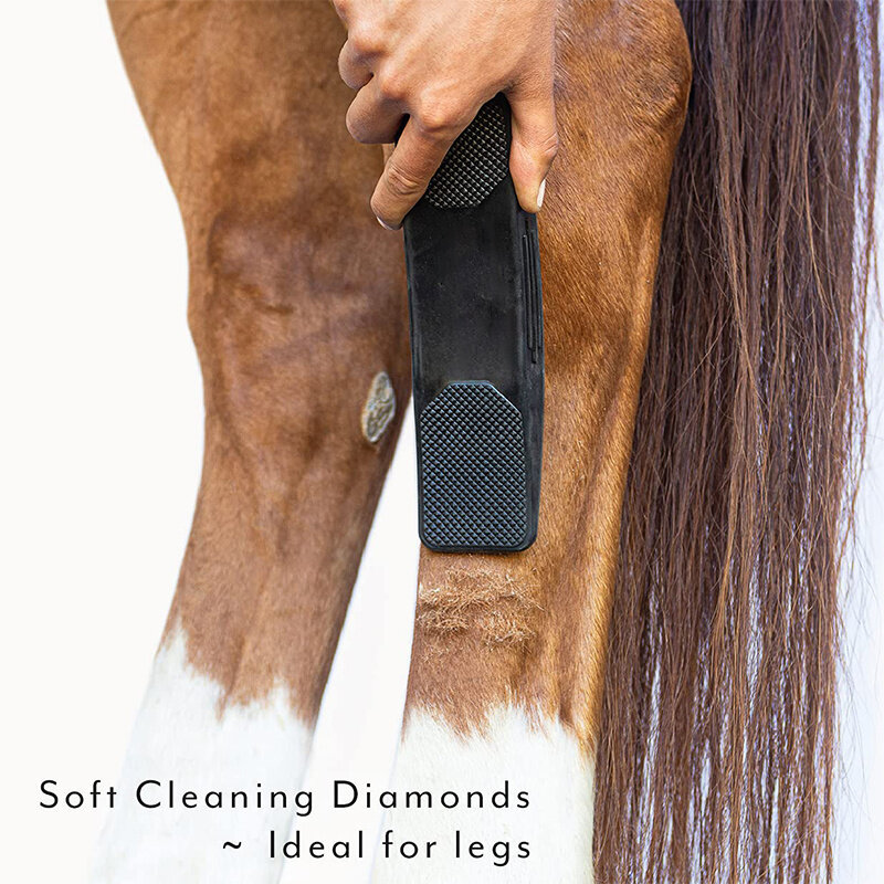 Escova suave grooming para cavalo e cão, massagem banho, original, 6 em 1