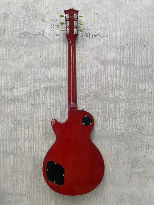 Есть логотип G! Новая популярная электрическая гитара, сделано в Китае, лимитированный выпуск шпона! Корпус из красного дерева, искусственная кожа
