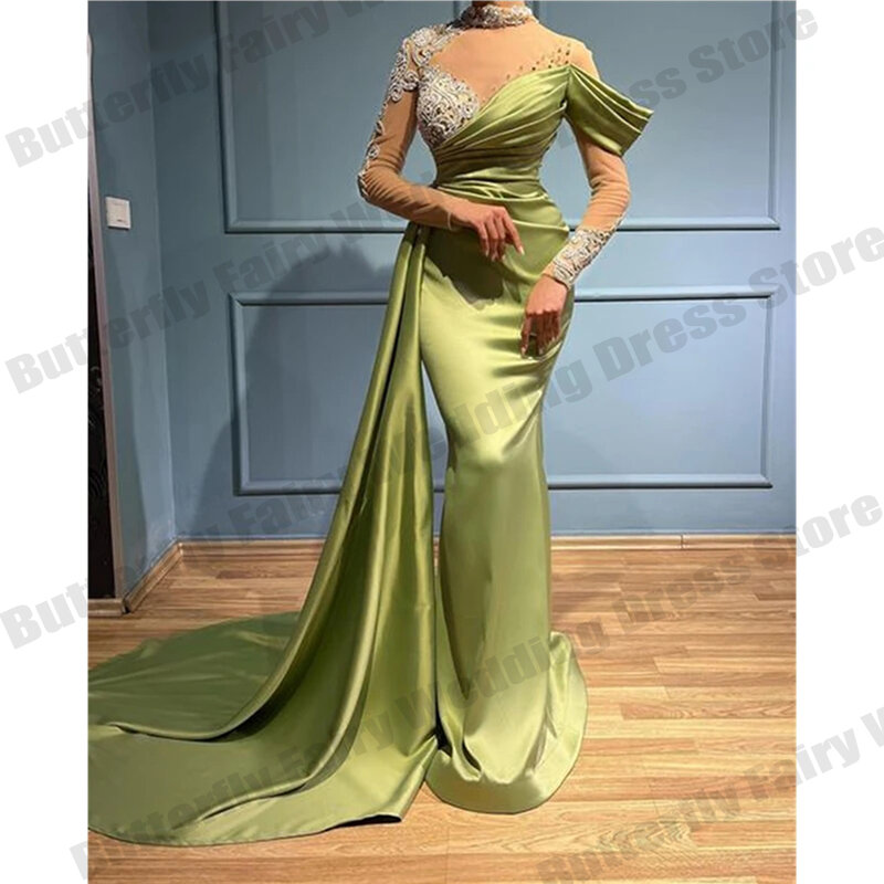 Sexy Elegant Dresses Beautiful Backless Mopping Dresses Women Spaghetti Strap Luxurious Slim Long Sleeved Dresses Club Party