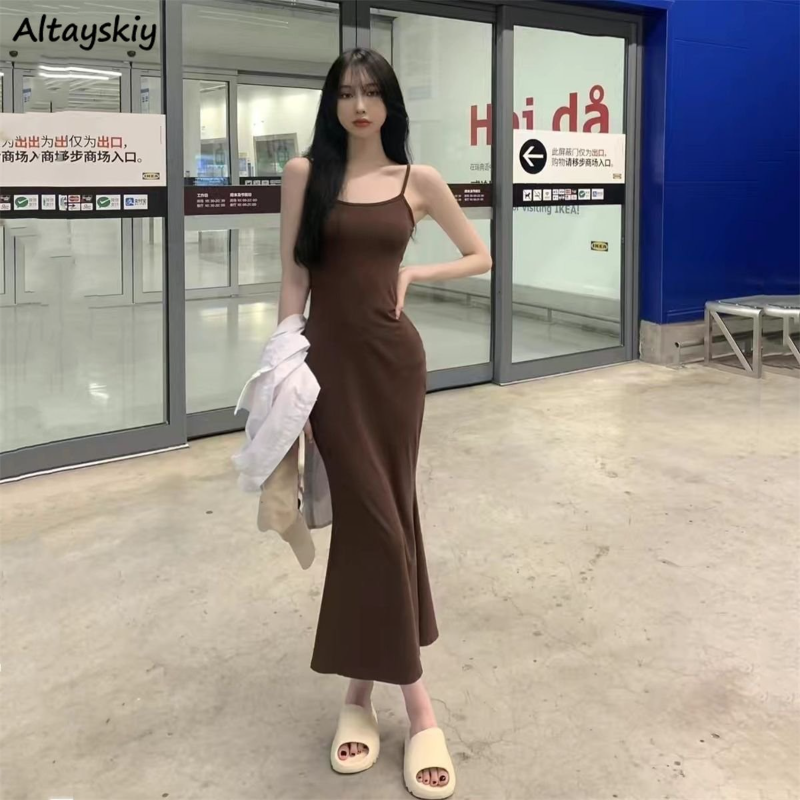 Herbst Reine Ärmelloses Kleid Frauen Sexy Mantel Hotsweet Koreanische Stil Mode Alle-spiel Vestido Feminino Neue Ankunft Beliebte Chic