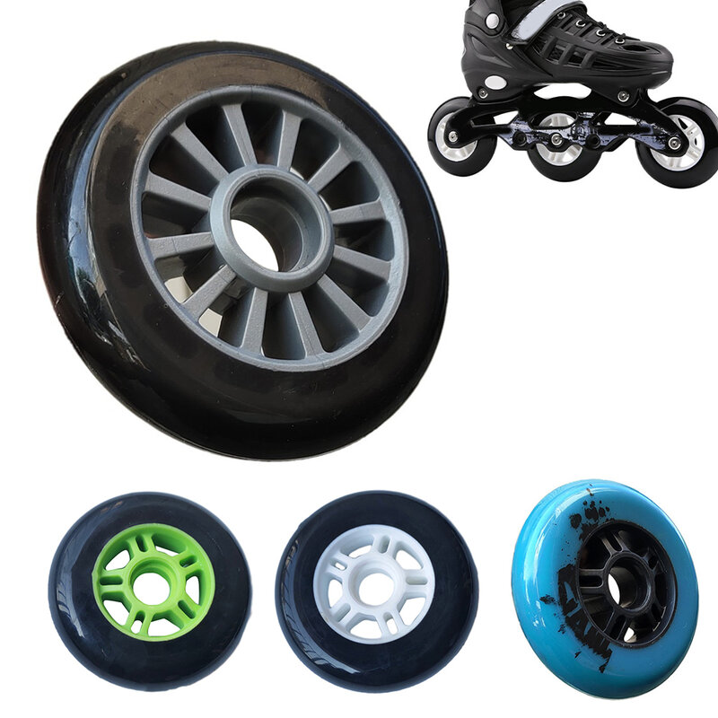 100mm 85A Inline Skate Wheel With Bearings High Elasticity Rear Wheel Sole Skate Diameter: 100mm Inner Diameter: 22mm Thick24mm