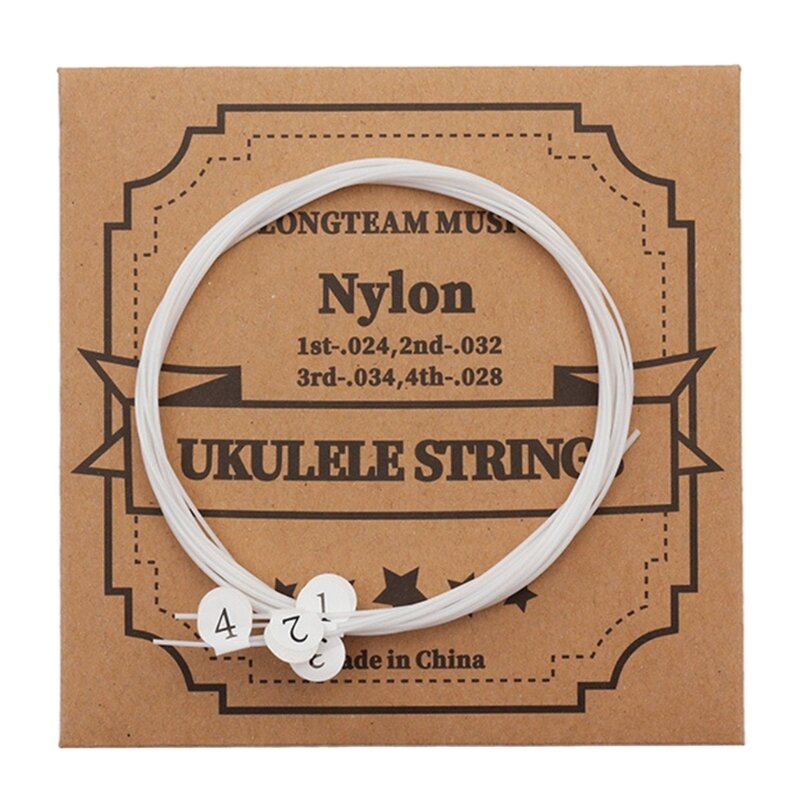 4Pcs Nylon Strings Universal Ukulele String Replacement for 21in 23in 26in Ukuleles Musical Instruments and Equipment