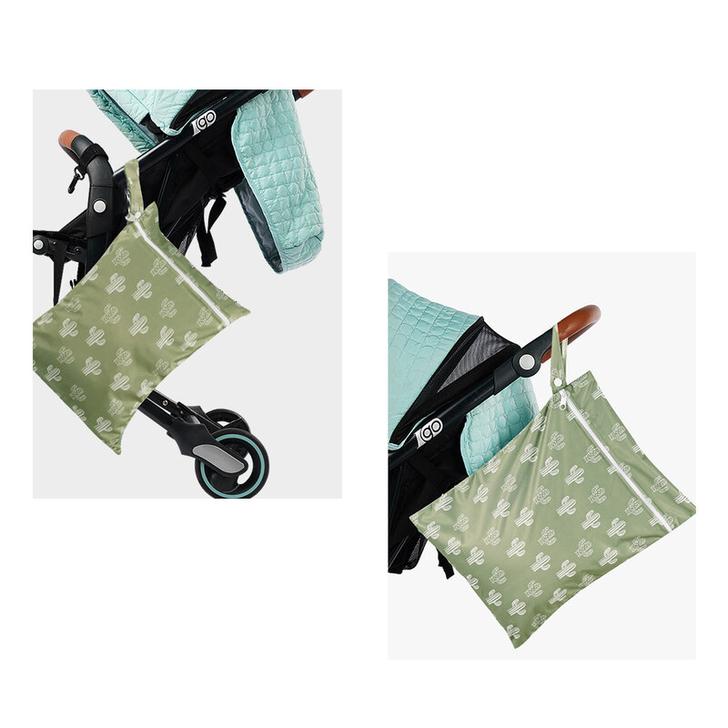 Elinfant-Bolsa de pañales para bebé, con un bolsillo bolso de tela, estampado de moda, lavable, reutilizable, 1 unidad