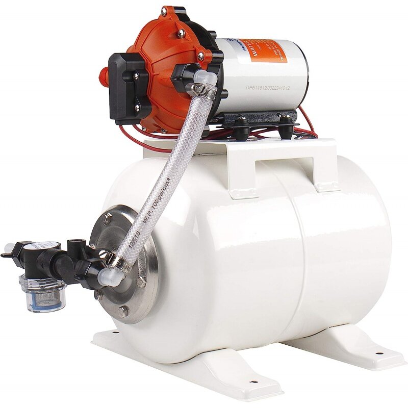 SEAFLO-Pompe à eau et système d'accumulateur, série 55, précieux, 12V DC, 5.5 GPM, 60 PSI, 2 gallons
