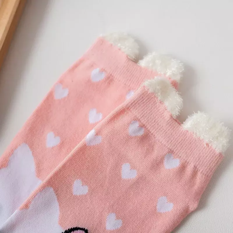 Calzini stampati HelloKitty del fumetto per le ragazze calzini di cotone con orecchie di gatto KT rosa per le donne calzini da barca gatto carino bocca poco profonda calzini da donna