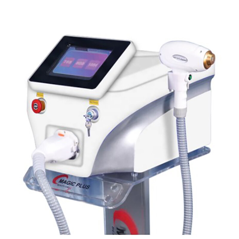 Máquina profesional de depilación láser de diodo de 808nm, máquina de depilación permanente, refrigeración por aire indolora, 808 nm, 1064nm