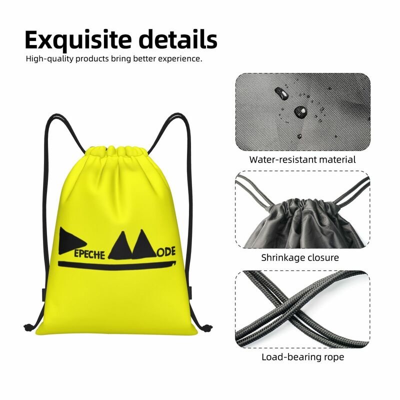 Niestandardowy elektroniczny Rock Depeche Cool Mode torby ze sznurkiem kobiet mężczyzn przenośne plecaki treningowe na siłownię