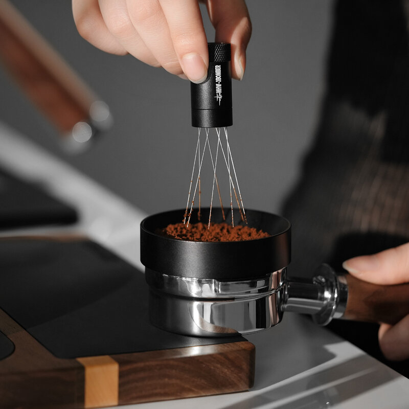 MHW-3BOMBER Ajustável WDT Espresso Distribution Tool, Agulhas Substituíveis, Agitador De Café Com Suporte Magnético, Barista Acessórios