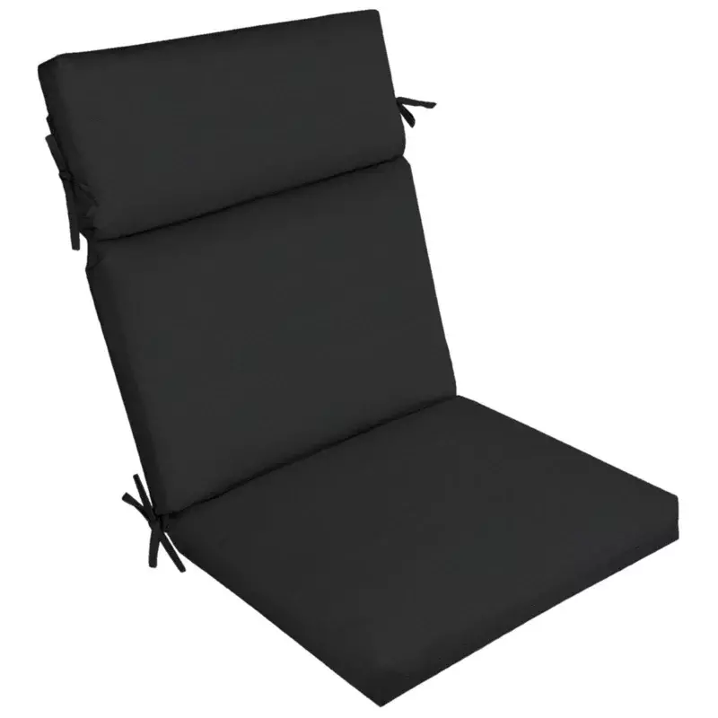 Better Homes & Gardens 44" L x 21" W Black Rectangle Outdoor Chair Cushion, 1 Piece