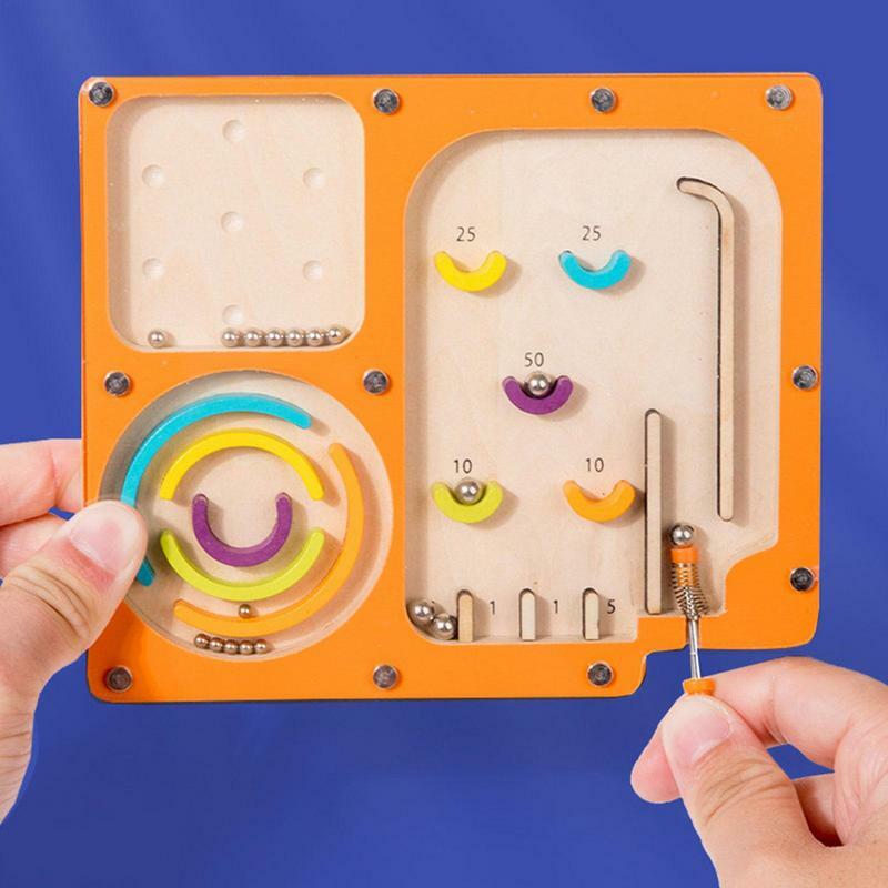 Bead Maze Pinball Maze Toy Pinball Machine Game Montessori Puzzle Toy Learning & Education Toys For Kids Preschoolers