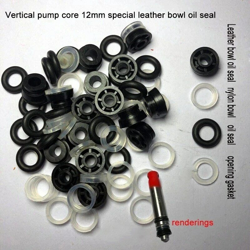 Car Repair Tool Accessories 5 Sets Vertical Jack Pump Core Oil Seal Gasket Old-fashioned Leather Bowl 12mm