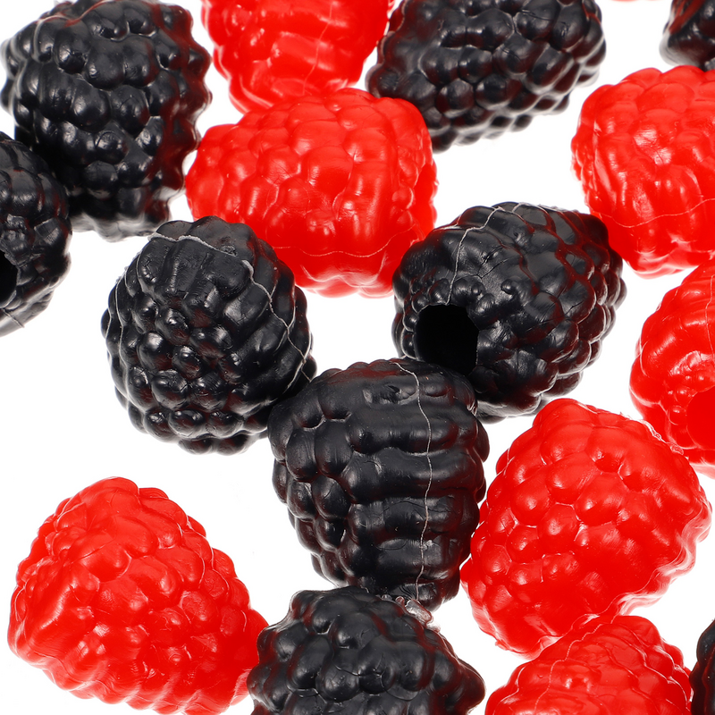 Mini piezas de frutas artificiales para decoración del hogar, simulación de Raspberry, variedad falsa, utilería para fotos, 40