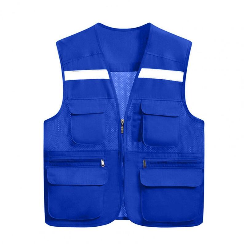 Popular Work Waistcoat Breathable Mesh Stitching Thin Classic Female Male Work Vest Coat  Vest Jacket Safe