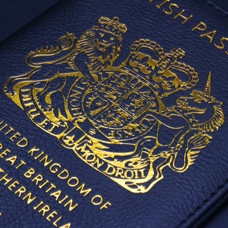 Couverture de Passeport de Voyage en Cuir PU pour Homme et Femme, Porte-Cartes Britannique, Royaume-Uni, Grande-Bretagne