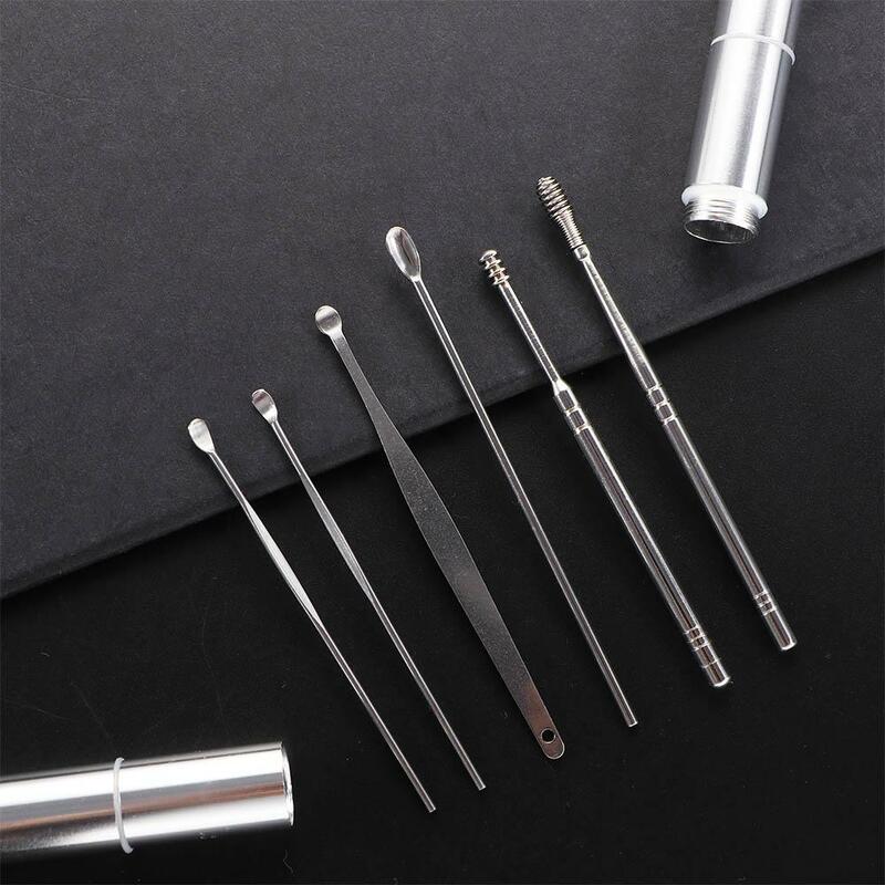 Portable Stainless Steel 360° Cleaning Reusable Spiral Ear Canal Cleaner Ear Wax Remover Earpick Ear Care Tools