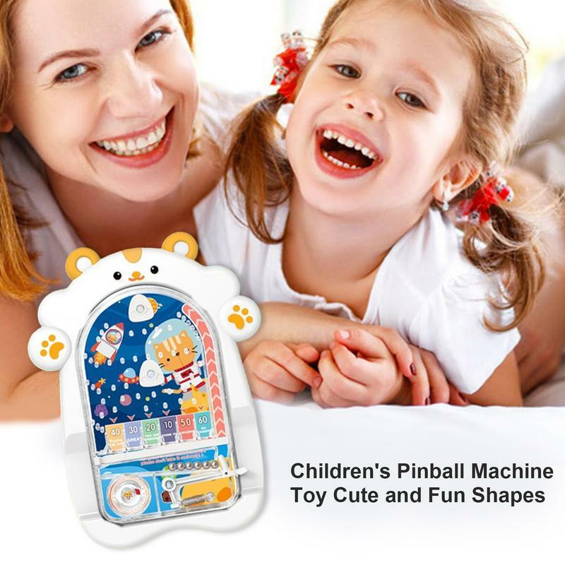 Handheld Pinball Game Cute Cartoon Pinball Machine Toy Handheld Games Fidget Toys For Travel For Kids & Adults Indoor Game Room