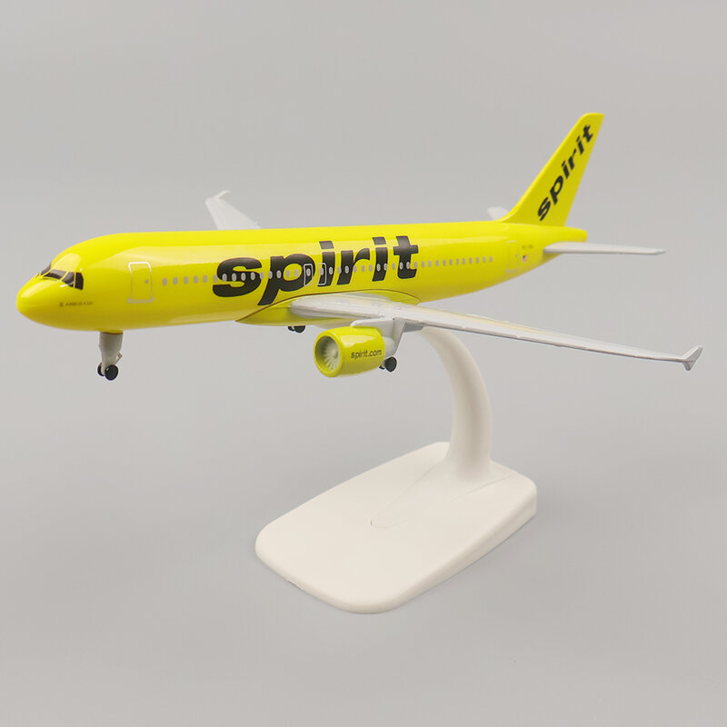Modelo de avión de Metal 20cm 1:400 Spirit número A320 réplica de Metal Material de aleación con tren de aterrizaje juguetes para niños regalo de cumpleaños