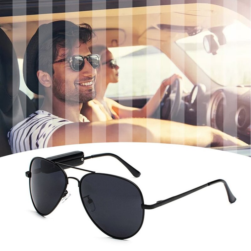 Cuffie auricolari portatili senza fili compatibili con Bluetooth occhiali da sole polarizzati con specchio a rana ultrasottile occhiali da sole con auricolari intelligenti