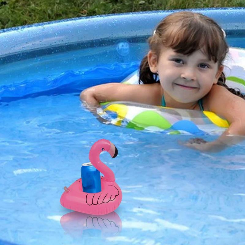 Nadmuchiwane uchwyt na napoje słodkie brodziki wielokrotnego użytku pływaki do napojów wytrzymałe i przenośne akcesoria basenowe dla dzieci chłopców dziewcząt