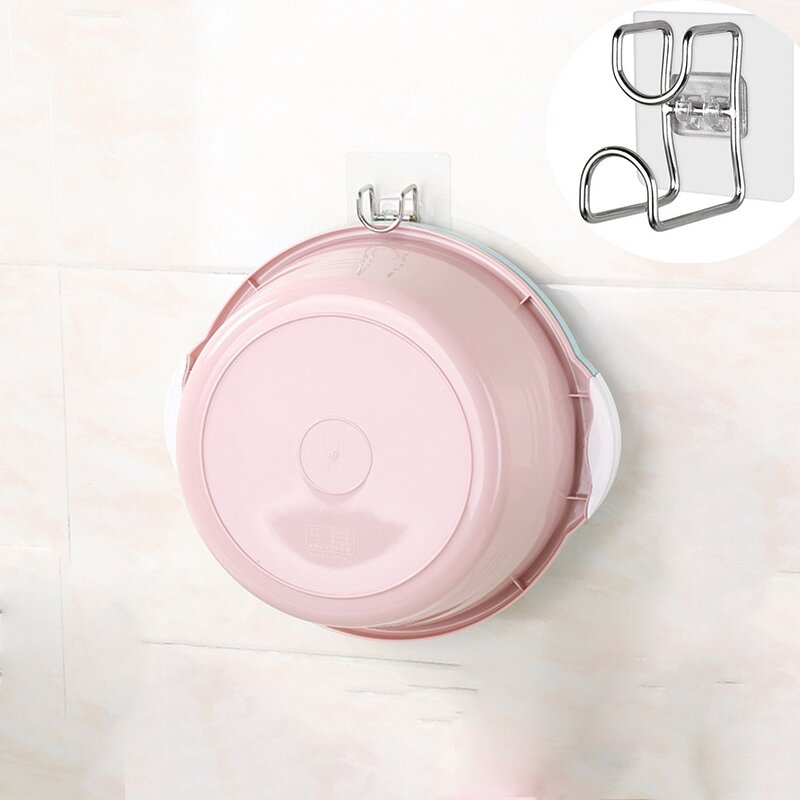 Wodoodporny samoprzylepny wieszak na umywalkę ze stali nierdzewnej łazienka zlewu kuchennego wielokrotnego użytku naklejki hak łazienka Acce