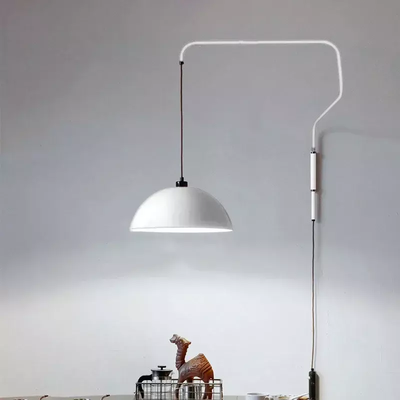 Nordic długie ramię regulowana lampa wisząca do kuchni wyspa jadalnia lampa wisząca sypialnia nocna ściana światło wewnętrzne oprawa