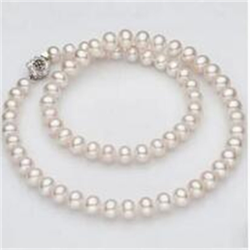 2026 New Fashion 925 Sterling Silver 100% perle d'acqua dolce naturali collane di perle bianche collane migliori regali per gioielli da donna