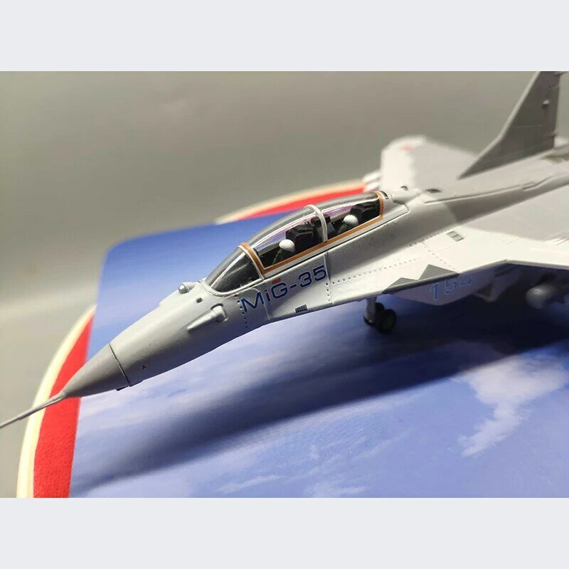 Rosja Fulcrum MIG35 Model myśliwca w skali 1:100 MIG-35 samolot myśliwiec model dzieci zabawki do pokazu kolekcjonerskiego