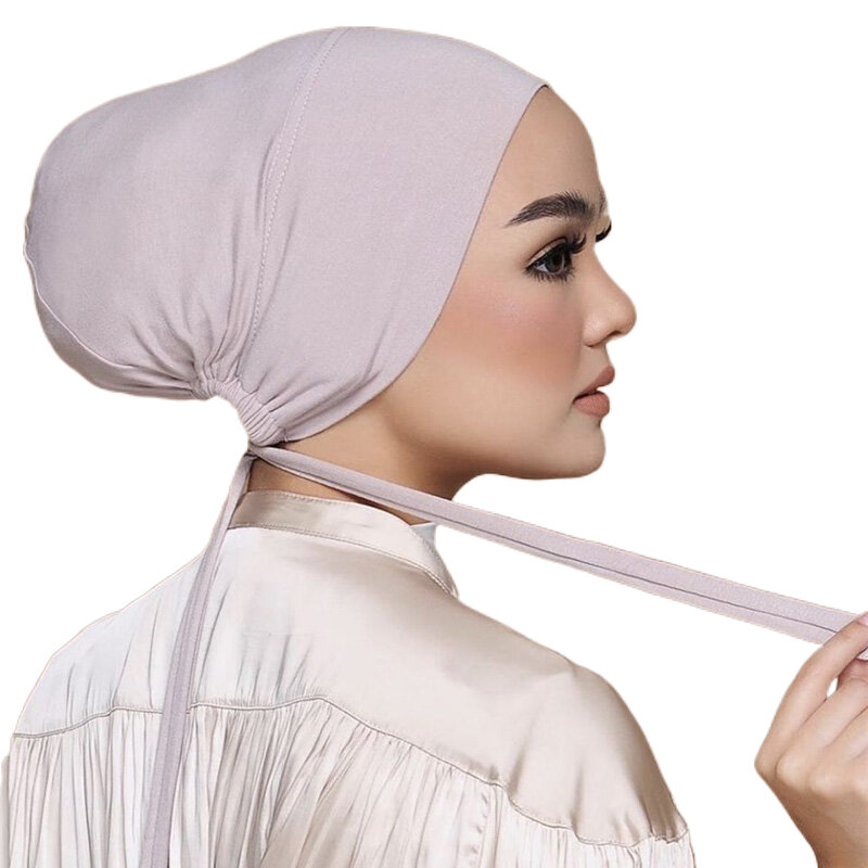 New Soft Modal Muçulmano Turbante Hat Hijab Inner Caps Islâmico Underscarf Bonnet Índia Chapéus Feminino Headwrap Turbante Mujer
