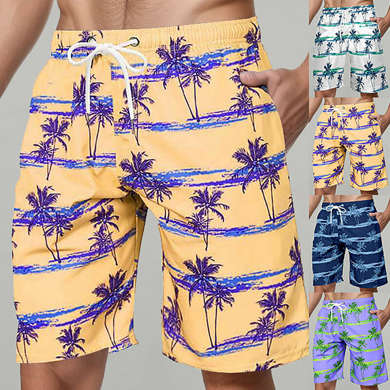 AMP Tree-Short de plage imprimé 3D pour enfants, maillot de bain pour hommes, slip de gymnastique, short de planche de surf, mode