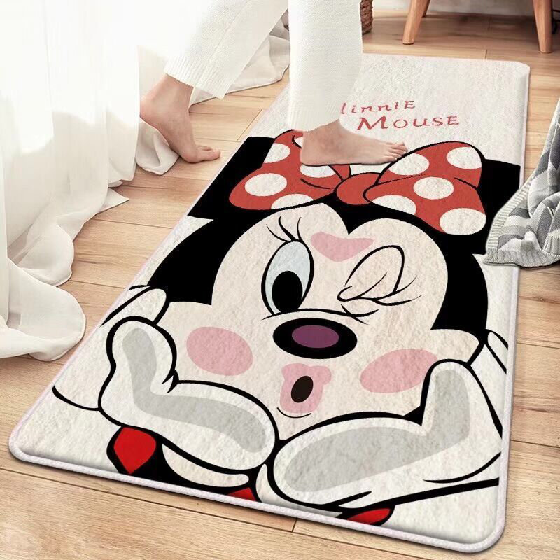 Disney Mickey Maus Kissen Anime Teppich Bad rutsch feste Matte Kawaii Faux Kaschmir saugfähige Donald Ente Living Minnie Zimmer matte